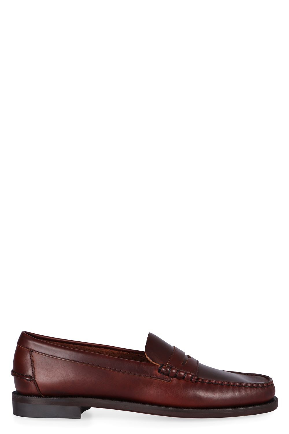 SEBAGO Waxy Leather Loafers for Men