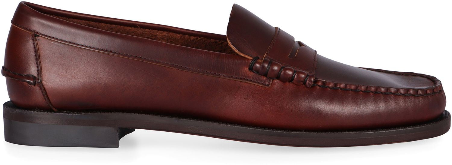 SEBAGO Waxy Leather Loafers for Men