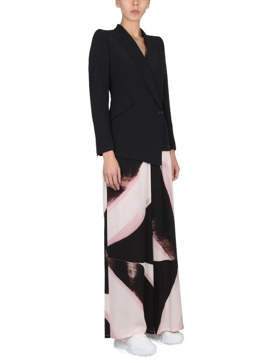 ALEXANDER MCQUEEN High Waist Brushstroke Graphic Pants