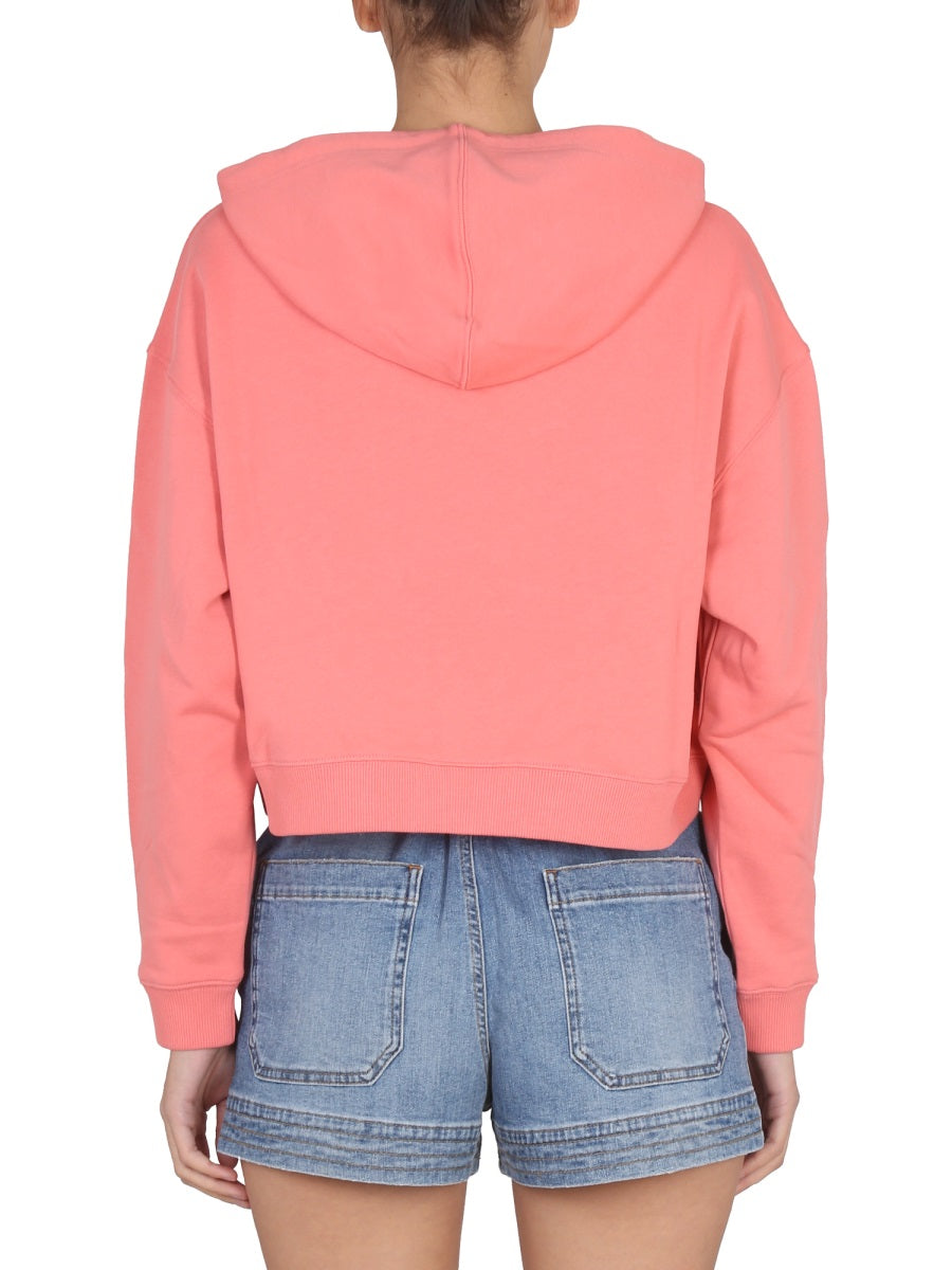 STELLA McCARTNEY Embroidered Logo Drawstring Hooded Sweatshirt