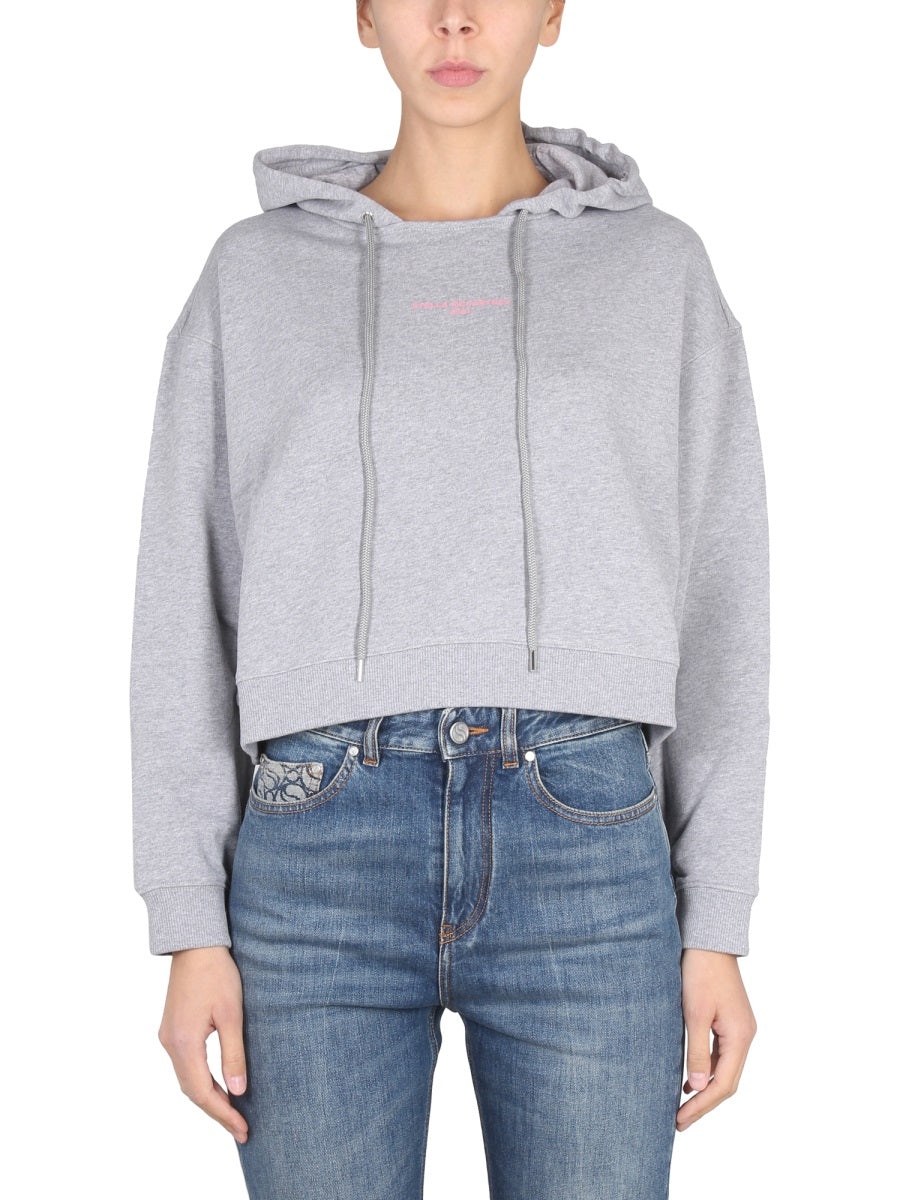 STELLA McCARTNEY Embroidered Logo Sweatshirt with Drawstring Hood