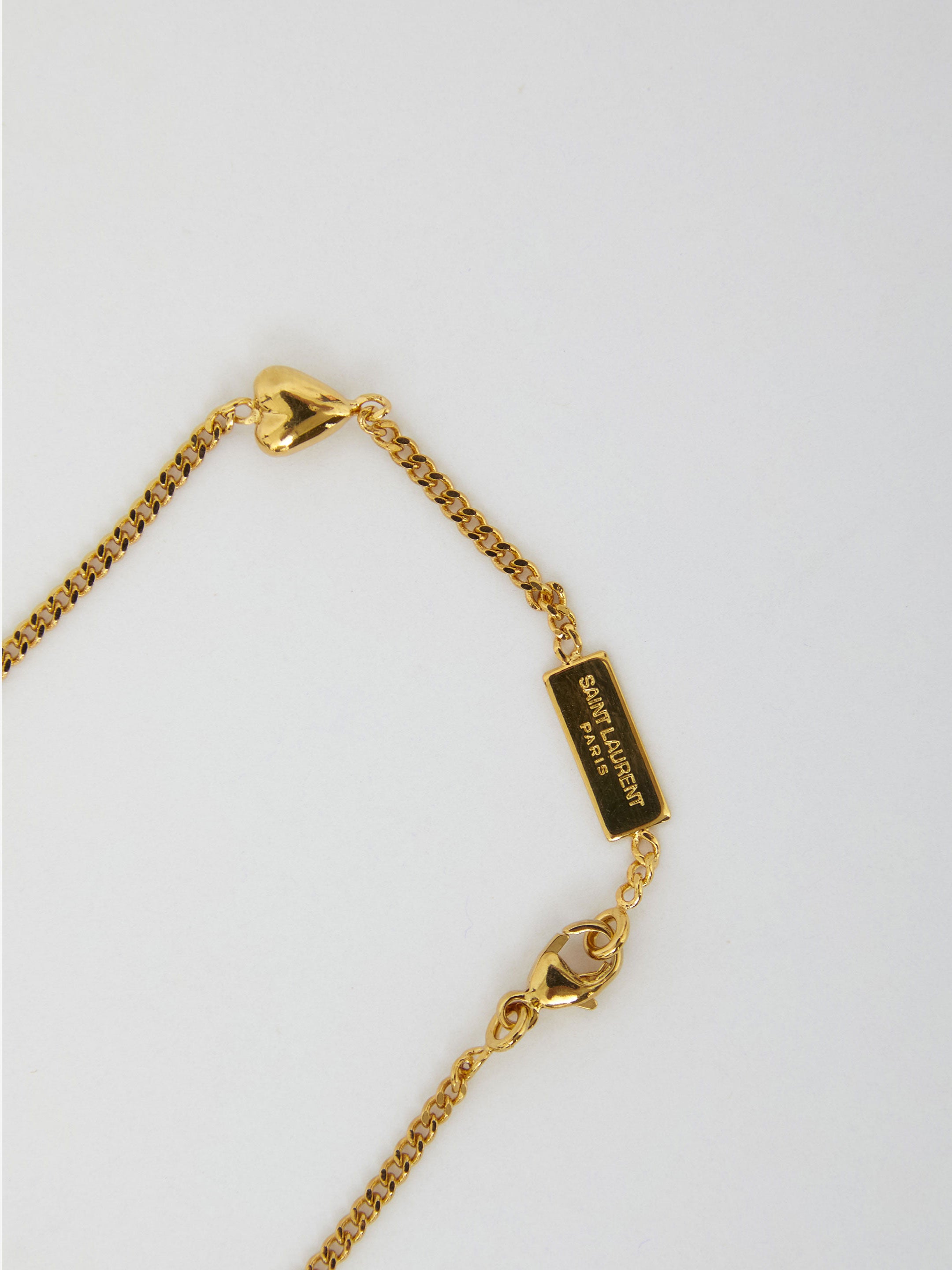 SAINT LAURENT Cassandra Heart Charm Bracelet