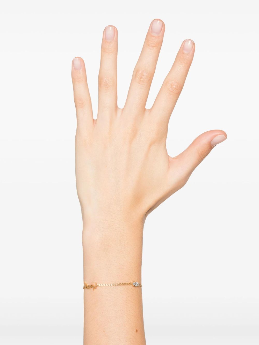 SAINT LAURENT Cassandra Heart Charm Bracelet