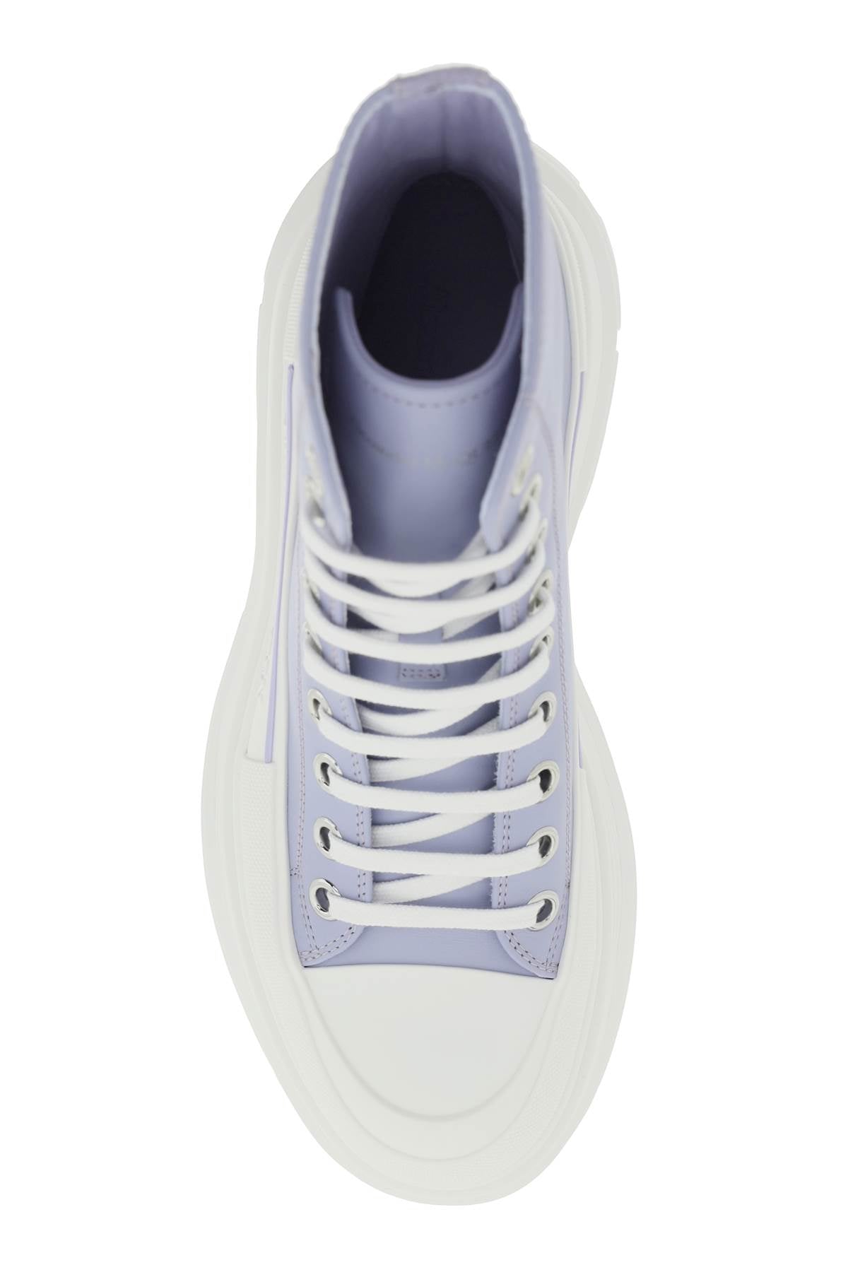 ALEXANDER MCQUEEN Leather Tread Slick Sneakers for Women