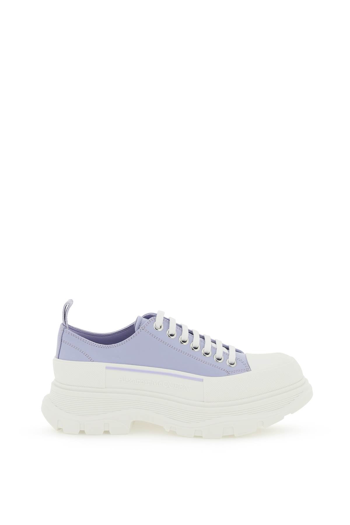 ALEXANDER MCQUEEN Lilac Leather Tread Slick Sneakers for Women