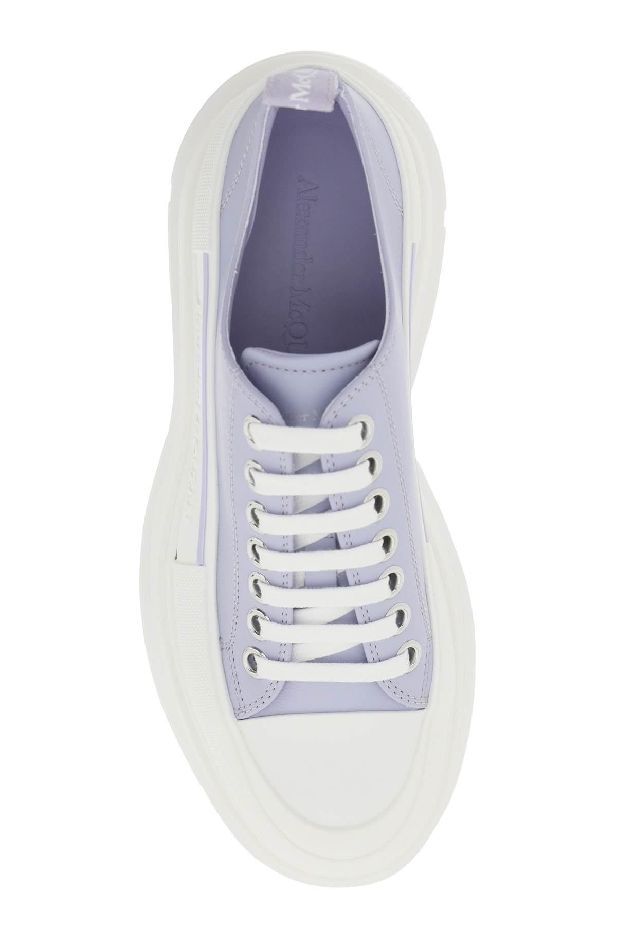 ALEXANDER MCQUEEN Lilac Leather Tread Slick Sneakers for Women