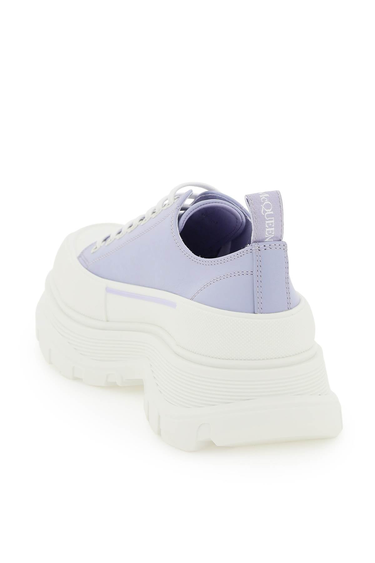 ALEXANDER MCQUEEN Lilac Leather Tread Slick Sneakers for Women