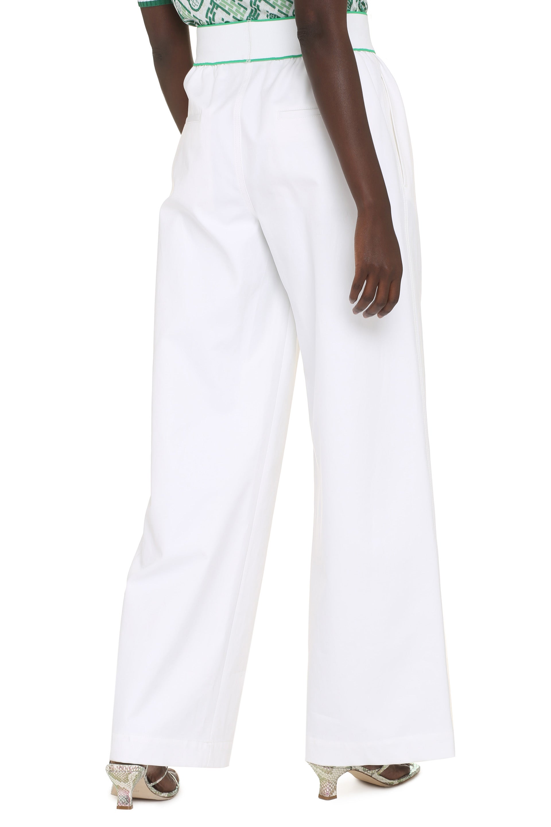 BOTTEGA VENETA Wide-Leg Trousers with Elasticated Waistband