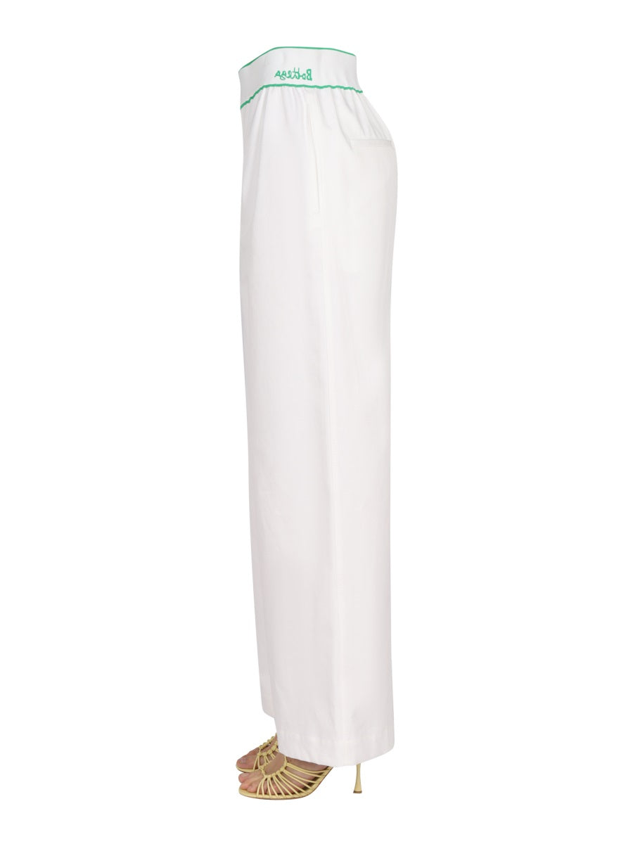 BOTTEGA VENETA Embroidered Cotton Twill Trousers