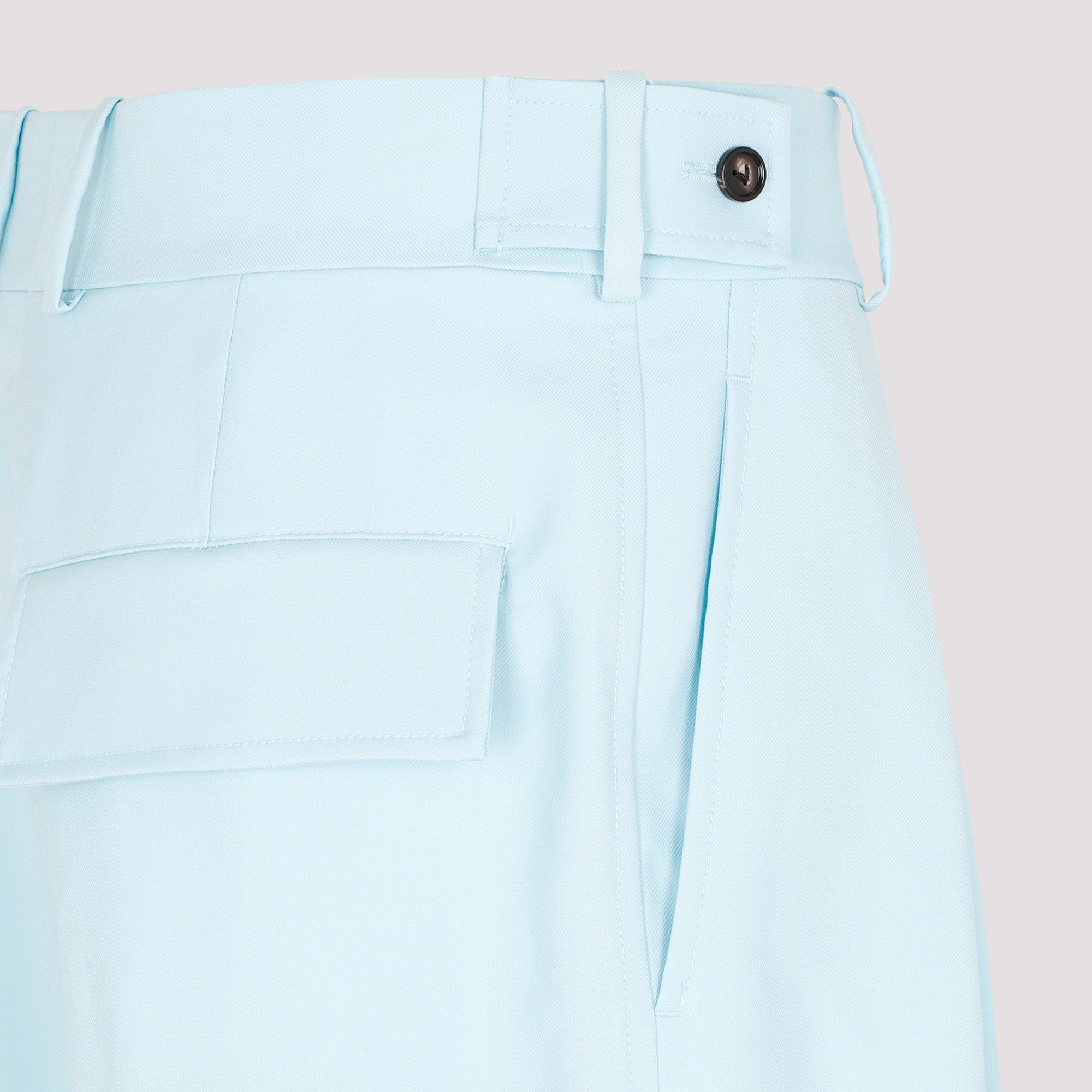 BOTTEGA VENETA Pastel Wool Wide-Leg Pants for Women