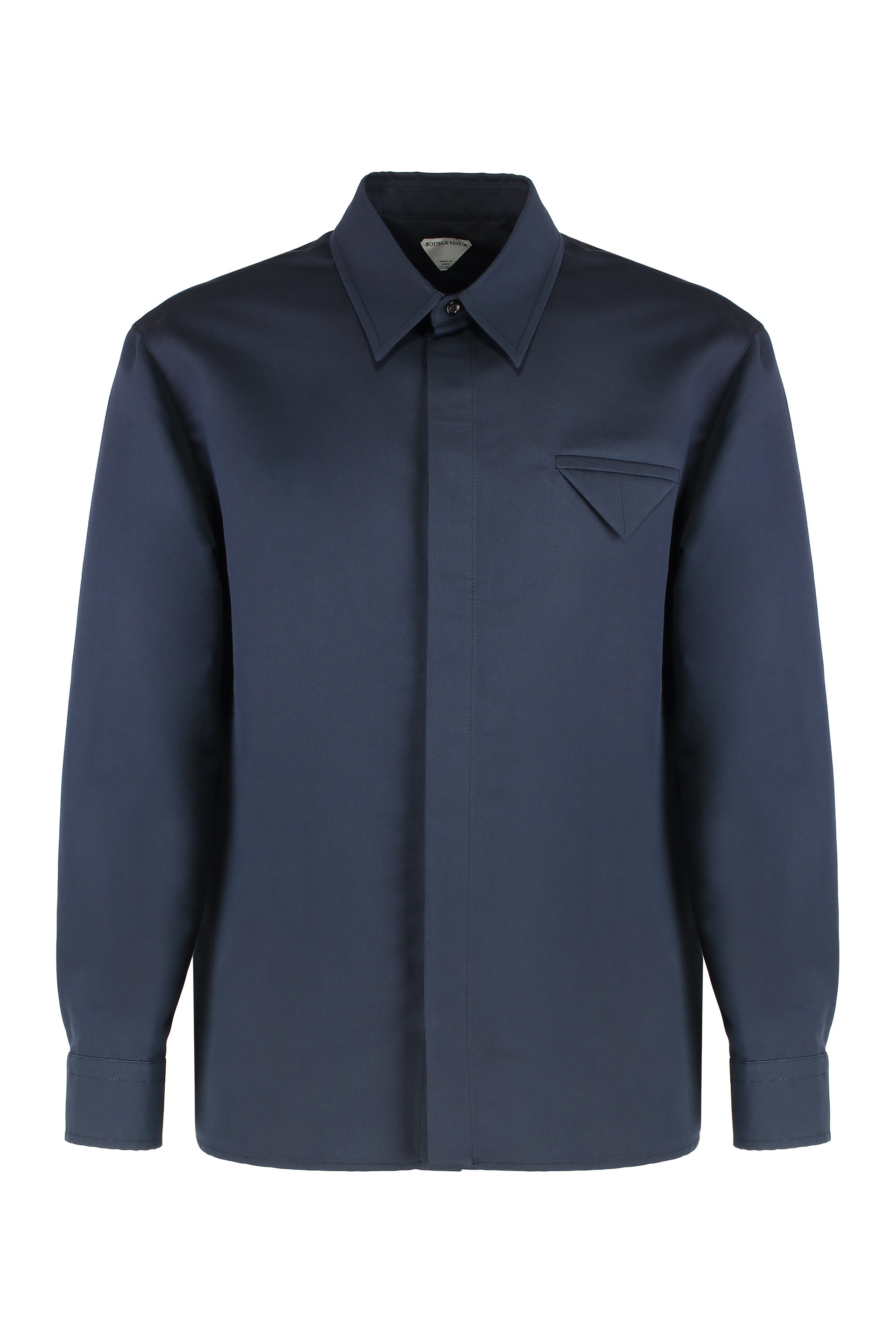 BOTTEGA VENETA Long-Sleeved Shirt in Cotton and Silk Blend