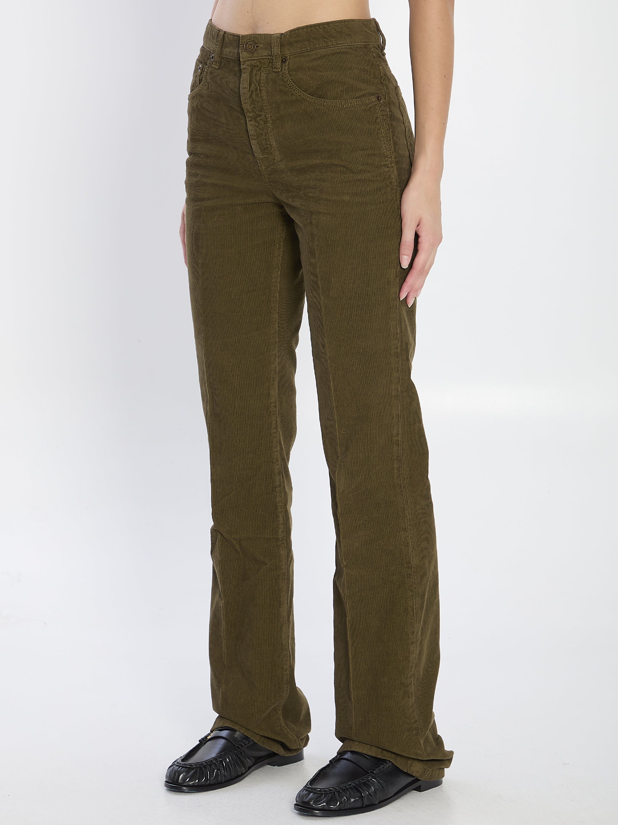 SAINT LAURENT High-Waisted Wide Leg Pants - Size 27