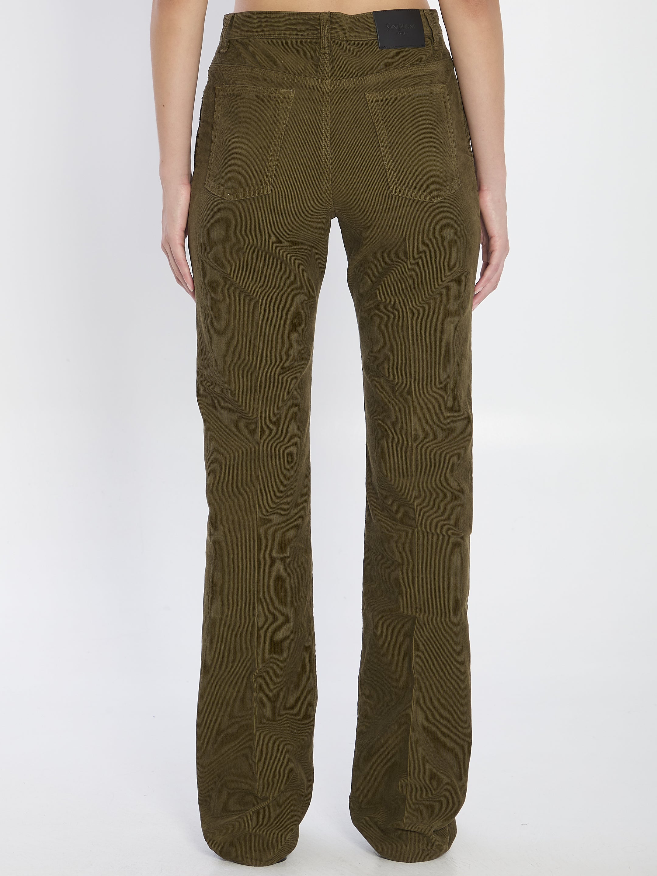 SAINT LAURENT Wide-Leg Corduroy Trousers for Women