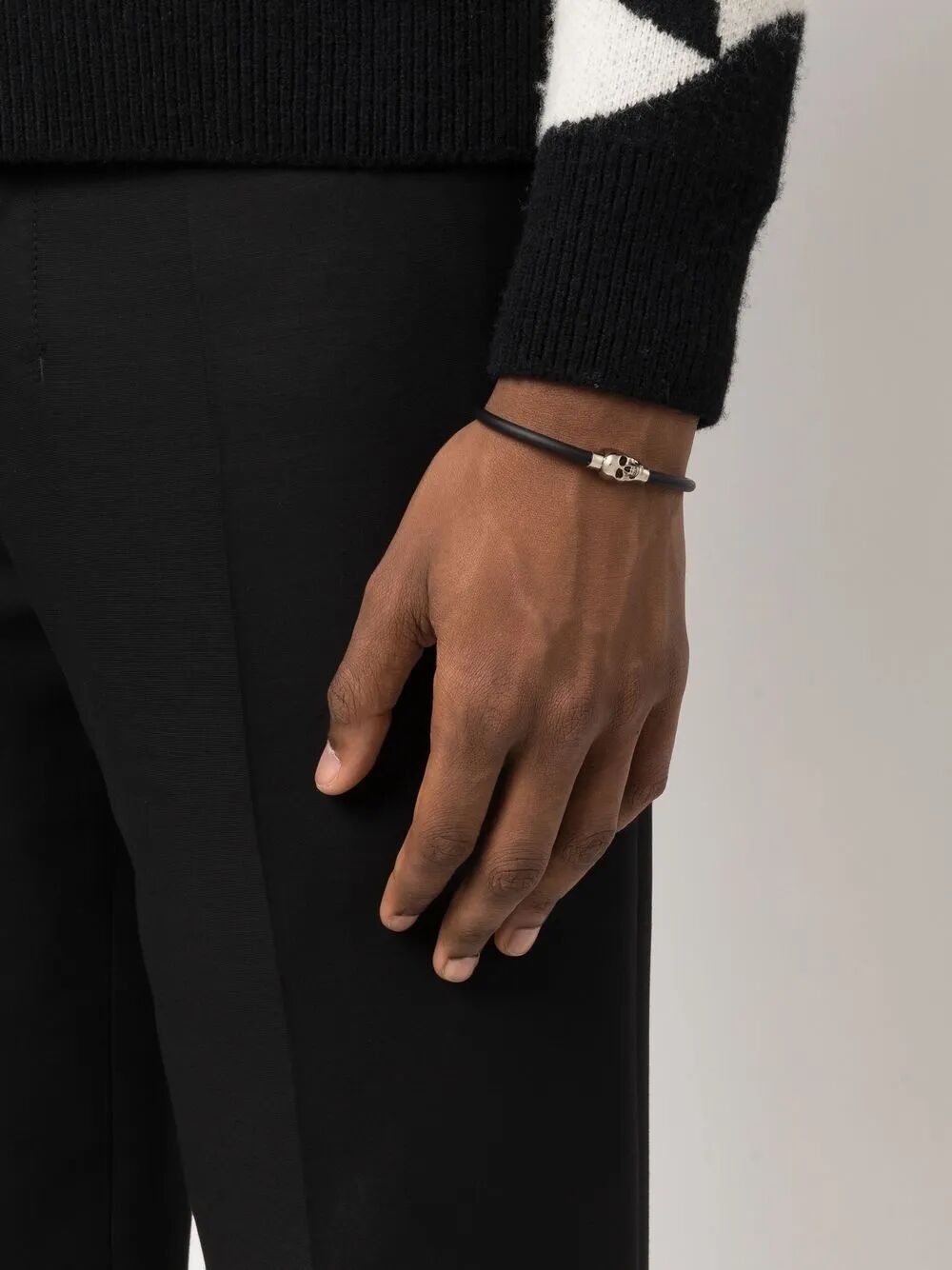 ALEXANDER MCQUEEN Rubber Cord Skull Bracelet