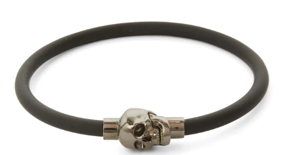 ALEXANDER MCQUEEN Metal Skull Charm Bracelet
