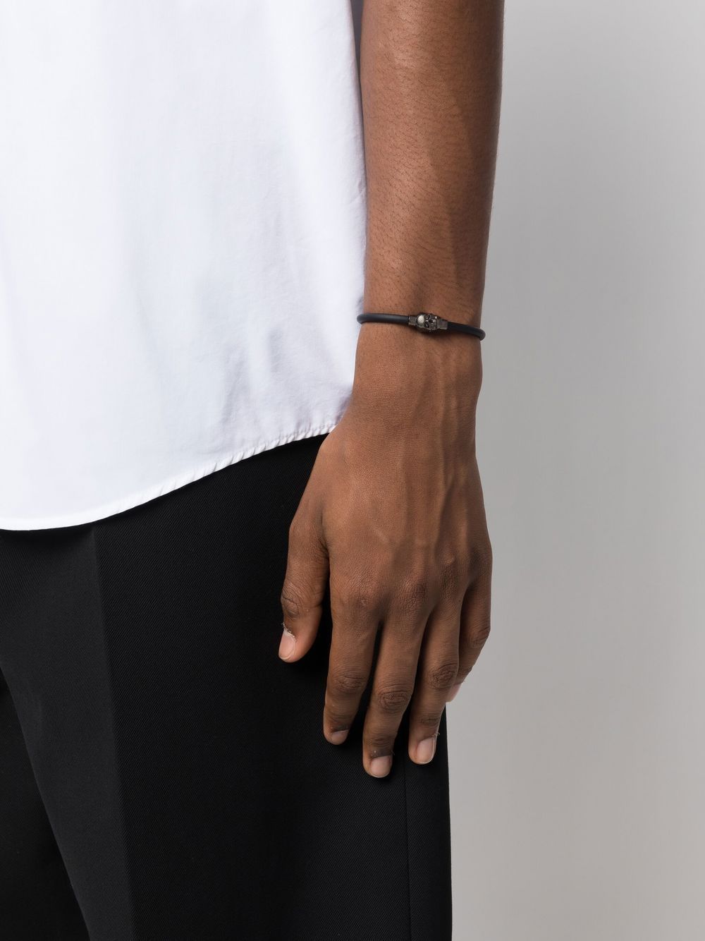 ALEXANDER MCQUEEN Metal Skull Charm Bracelet