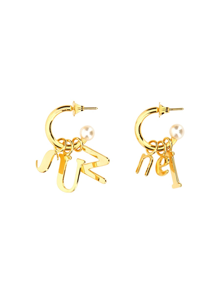 SUNNEI Mini Dangle Earrings with Logo Design