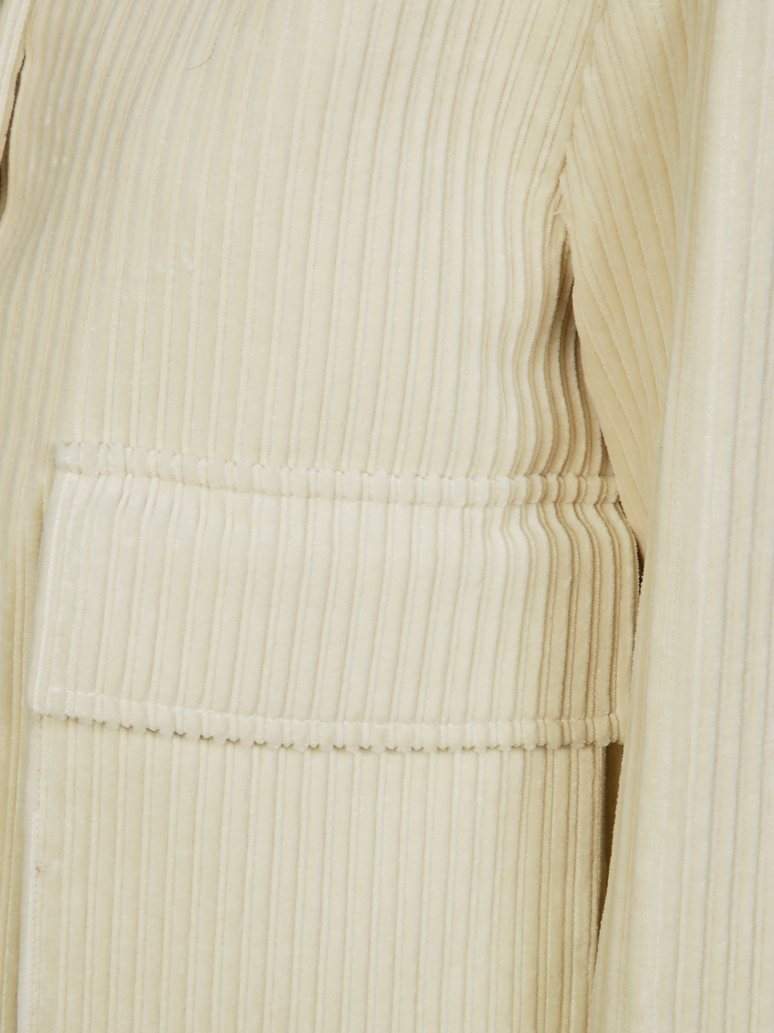 PAROSH Textured Cord Jacket with Pockets for Men