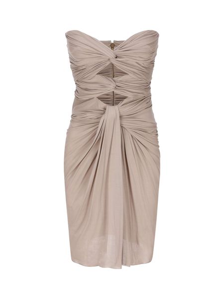 SAINT LAURENT Strapless Cut-Out Mini Dress - Size 36