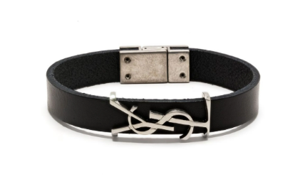 SAINT LAURENT Leather Bijoux Bracelet for Women - FW24 Collection