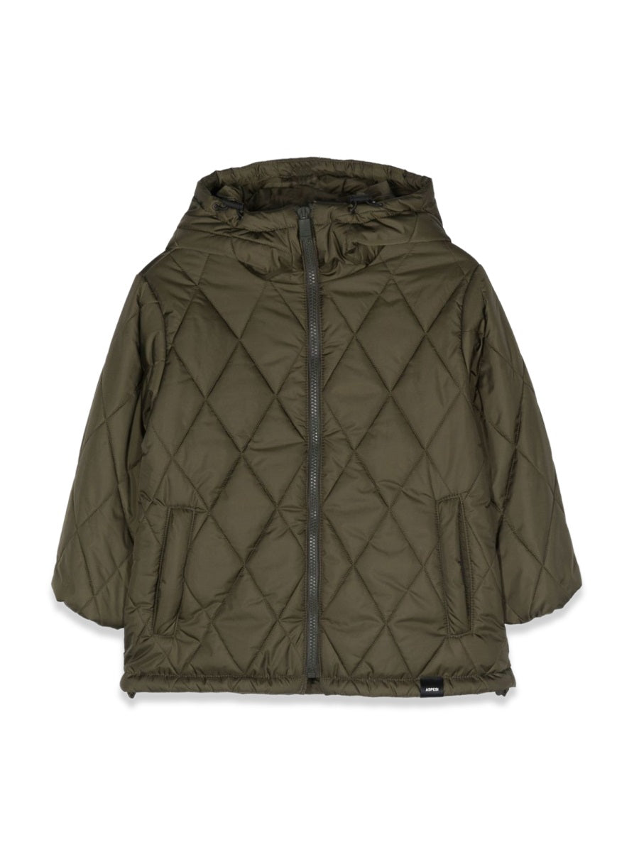 ASPESI Quilted Down Jacket with Hood for Boys - FW22