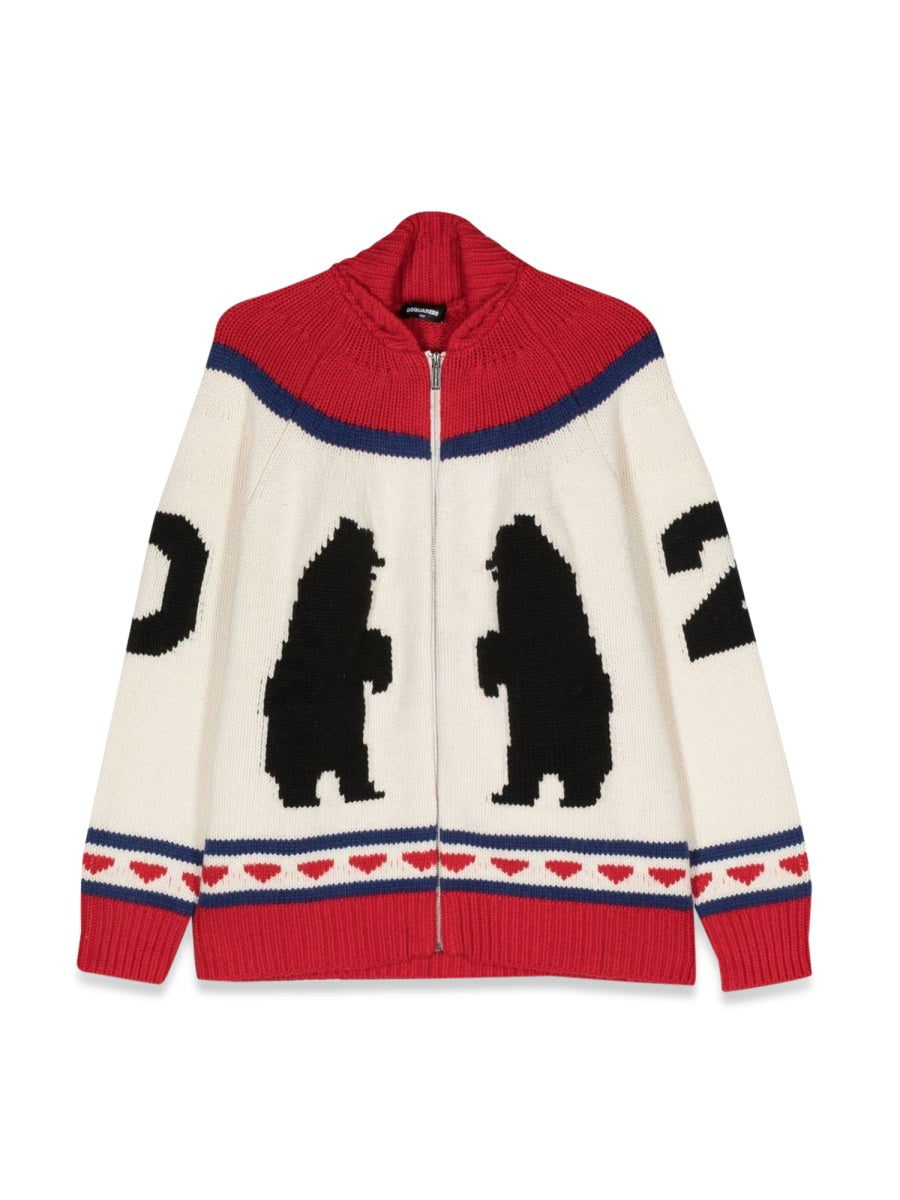 DSQUARED Unisex Mini Zip-Up Shirt