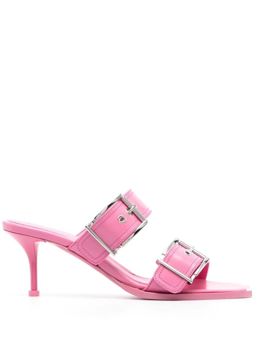 ALEXANDER MCQUEEN Double Buckle Punk Flat Sandals 90mm