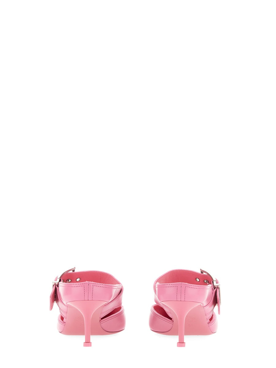 ALEXANDER MCQUEEN Punk Sandal with Buckle - 6.5 cm Heel