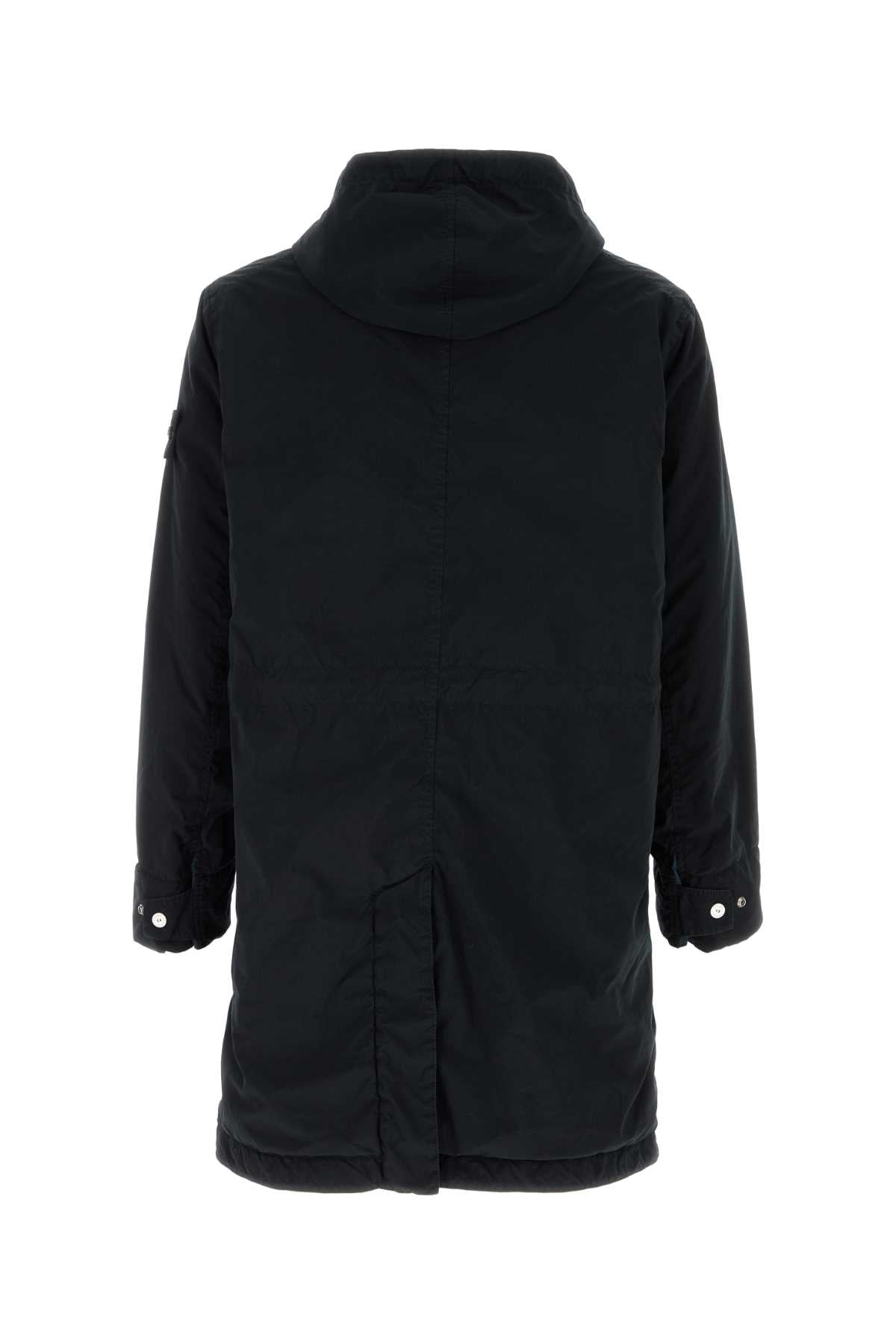 STONE ISLAND Slate Stretch Polyester Long Jacket for Men