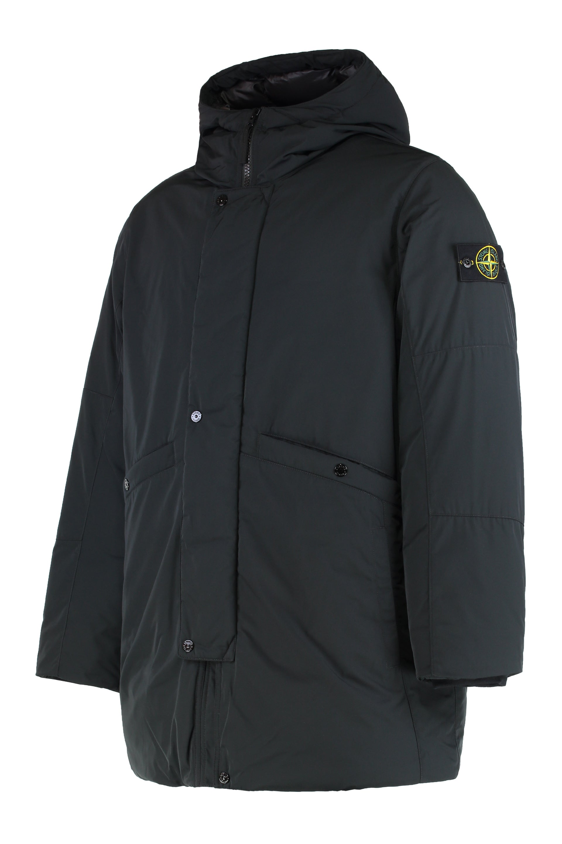 STONE ISLAND Men's Down-Filled Padded Parka Jacket with Hood