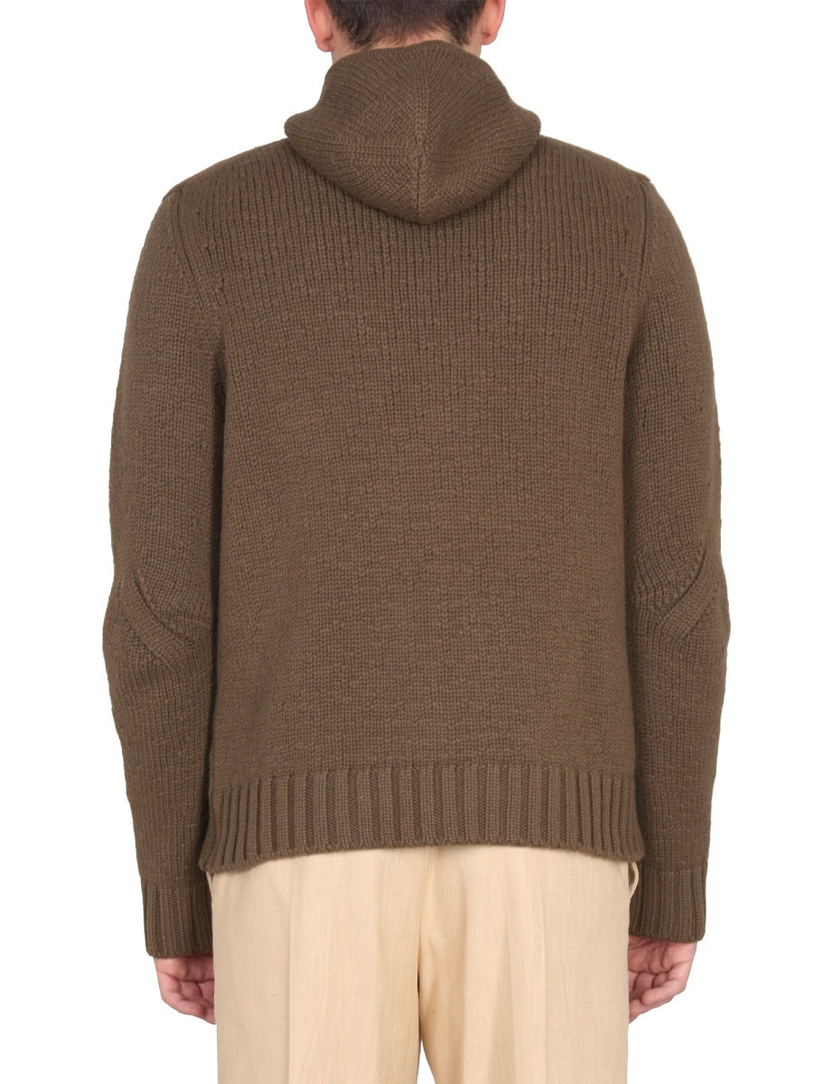 BOTTEGA VENETA Textured Hooded T-Shirt for Men