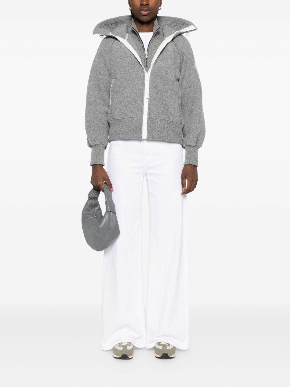 CANADA GOOSE Wool Blend Bomber Jacket with Classic Hood for Women