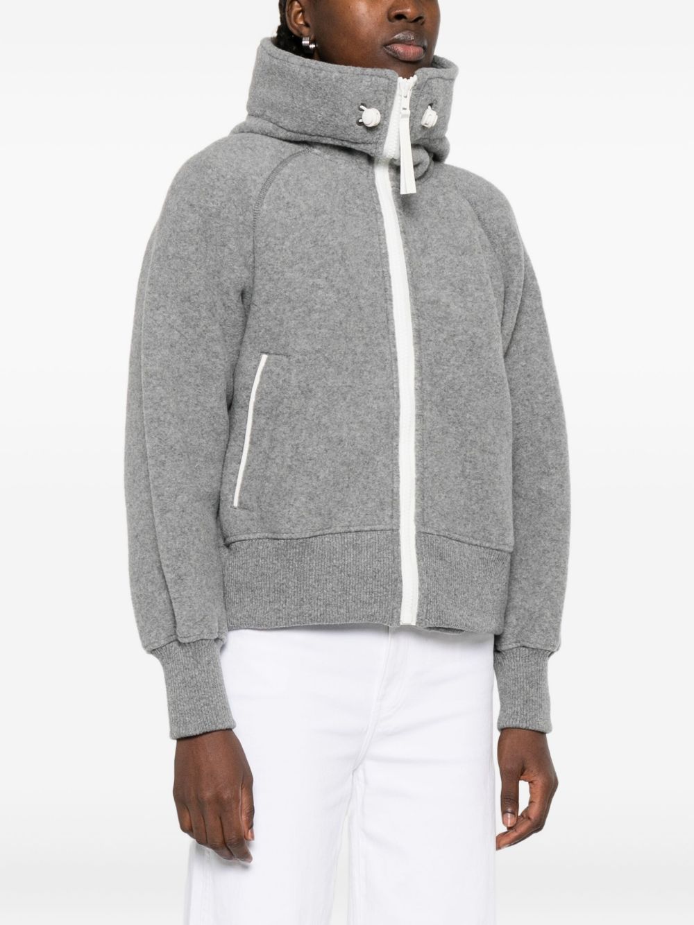 CANADA GOOSE Wool Blend Bomber Jacket with Classic Hood for Women