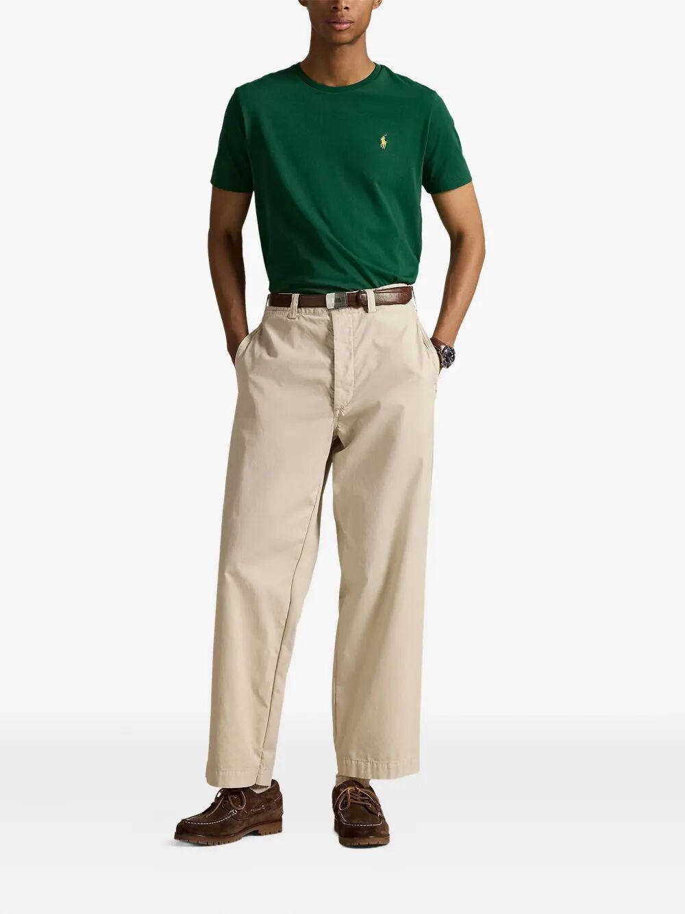 POLO RALPH LAUREN Cotton T-Shirt with Embroidered Logo