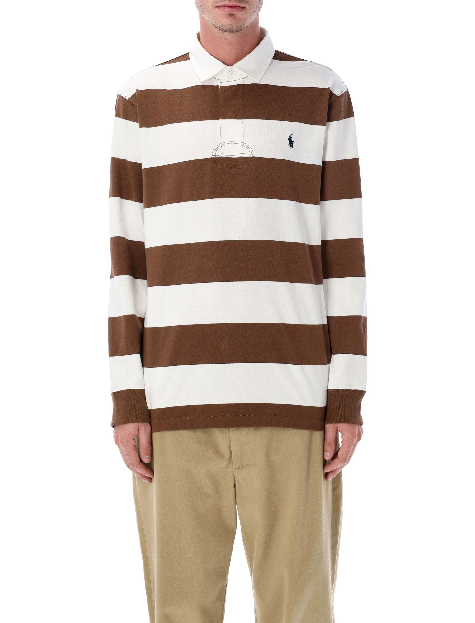 POLO RALPH LAUREN Iconic Cotton Striped Rugby Shirt - Classic Fit