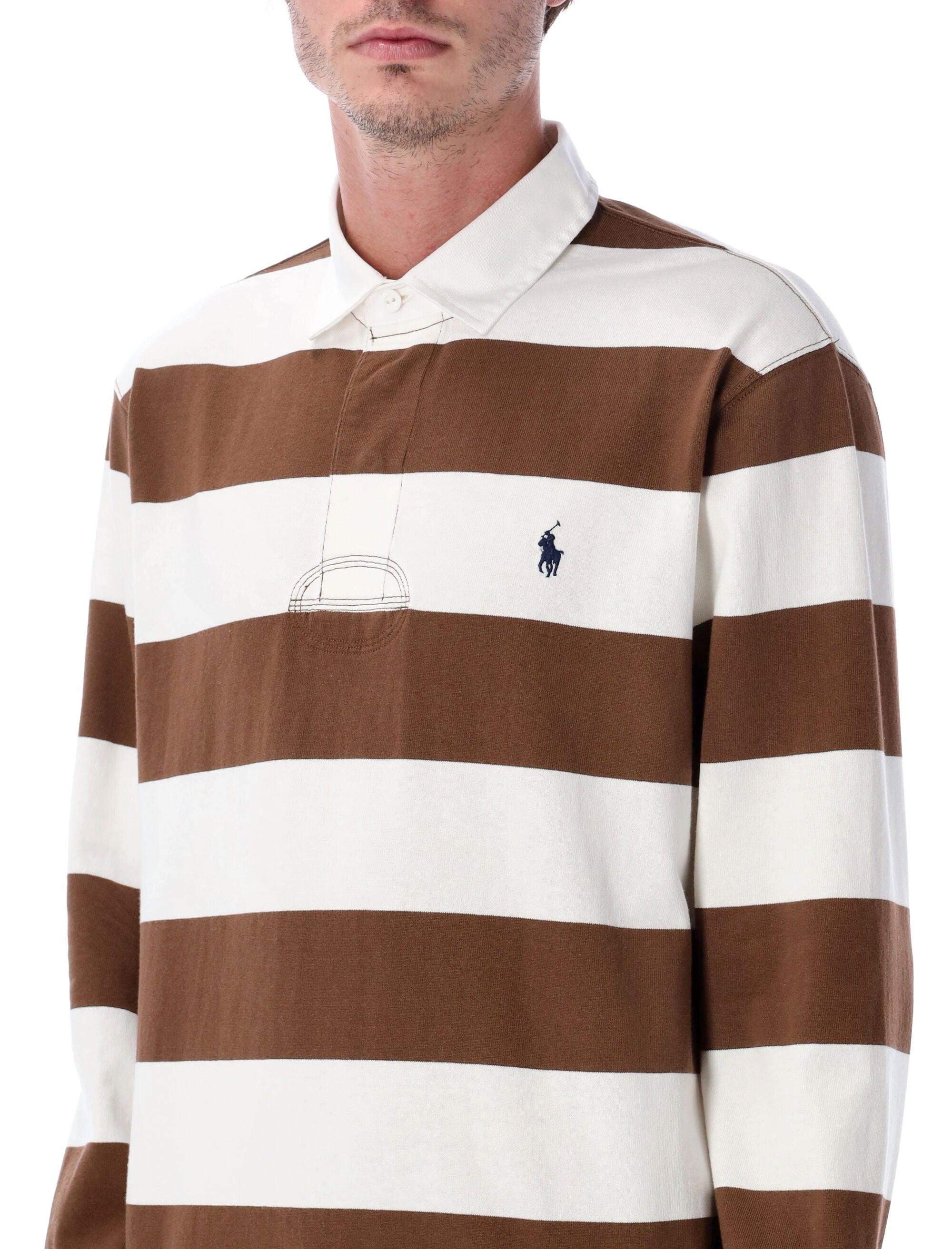 POLO RALPH LAUREN Iconic Cotton Striped Rugby Shirt - Classic Fit