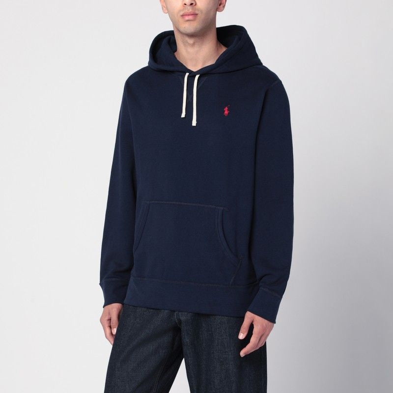 POLO RALPH LAUREN Men's Brushed Cotton Blend Hoodie with Logo