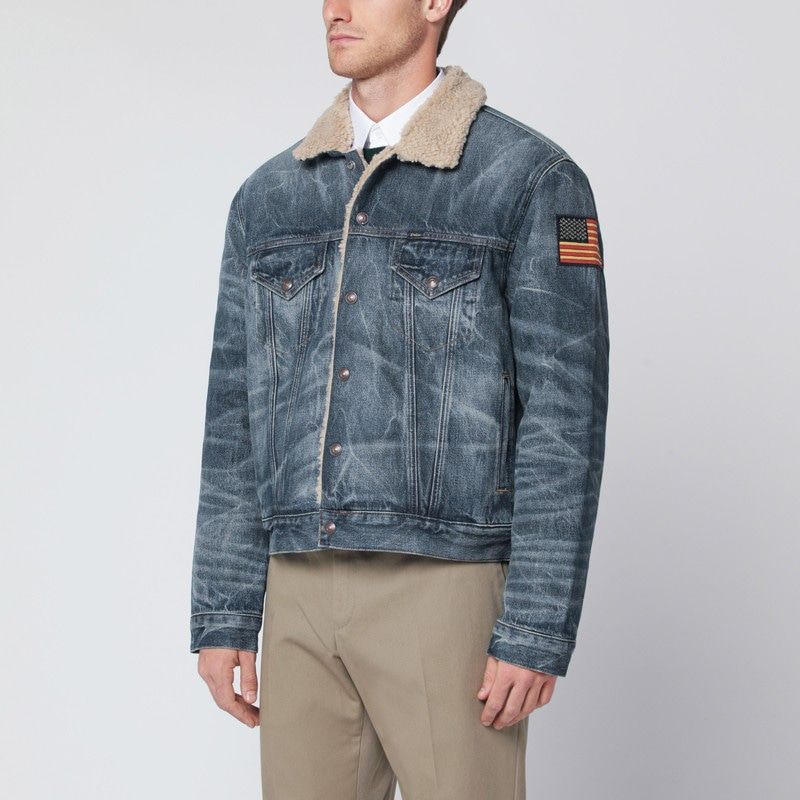 POLO RALPH LAUREN Denim Trucker Jacket Lined in Fleece - Men’s Outerwear