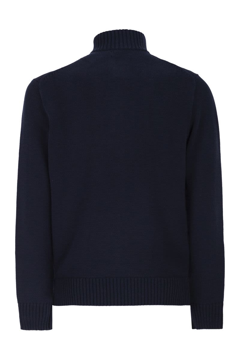 POLO RALPH LAUREN Classic Cotton Turtleneck Jumper with Zip Fastening
