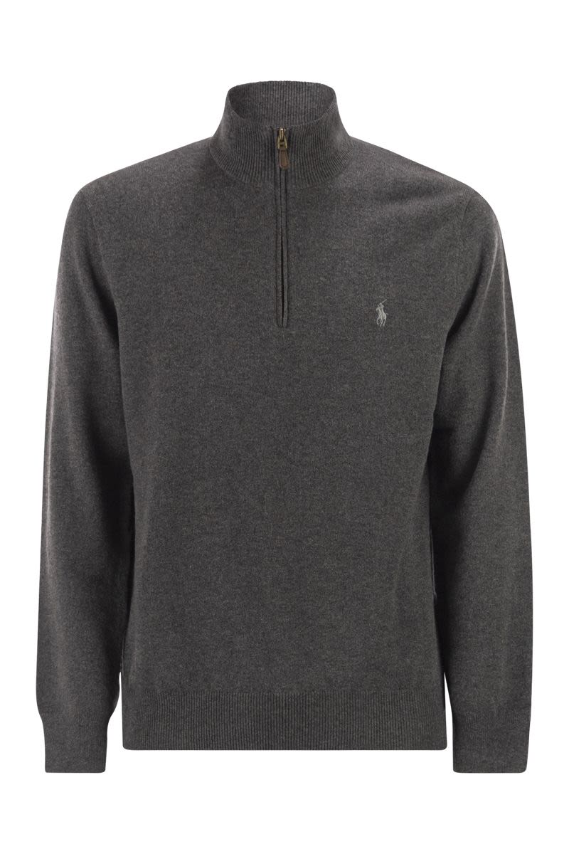 POLO RALPH LAUREN Men's Wool Pullover with Half Zip