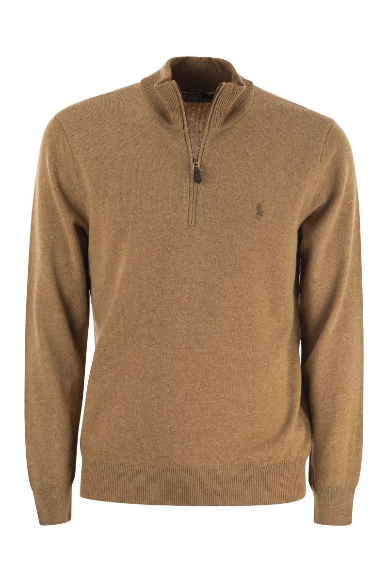 POLO RALPH LAUREN Men's Wool Quarter-Zip Pullover