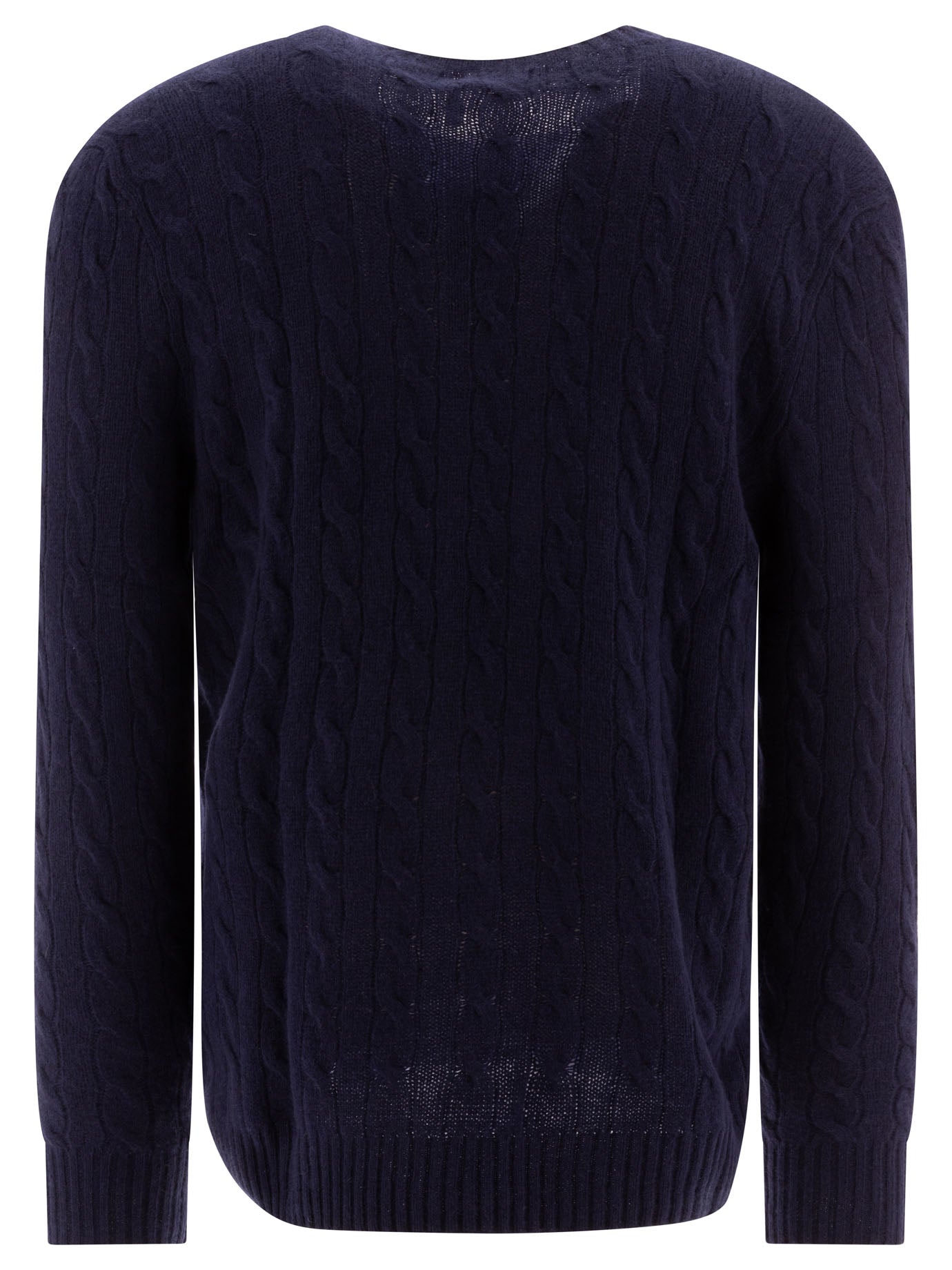 POLO RALPH LAUREN Wool and Cashmere Crewneck Sweater with Logo