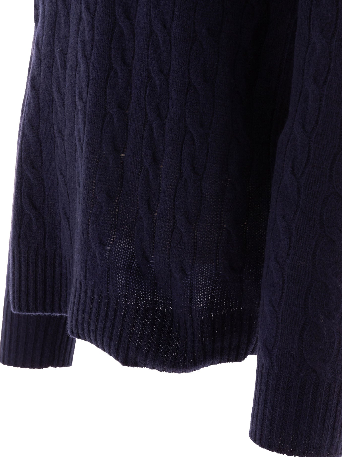 POLO RALPH LAUREN Wool and Cashmere Crewneck Sweater with Logo