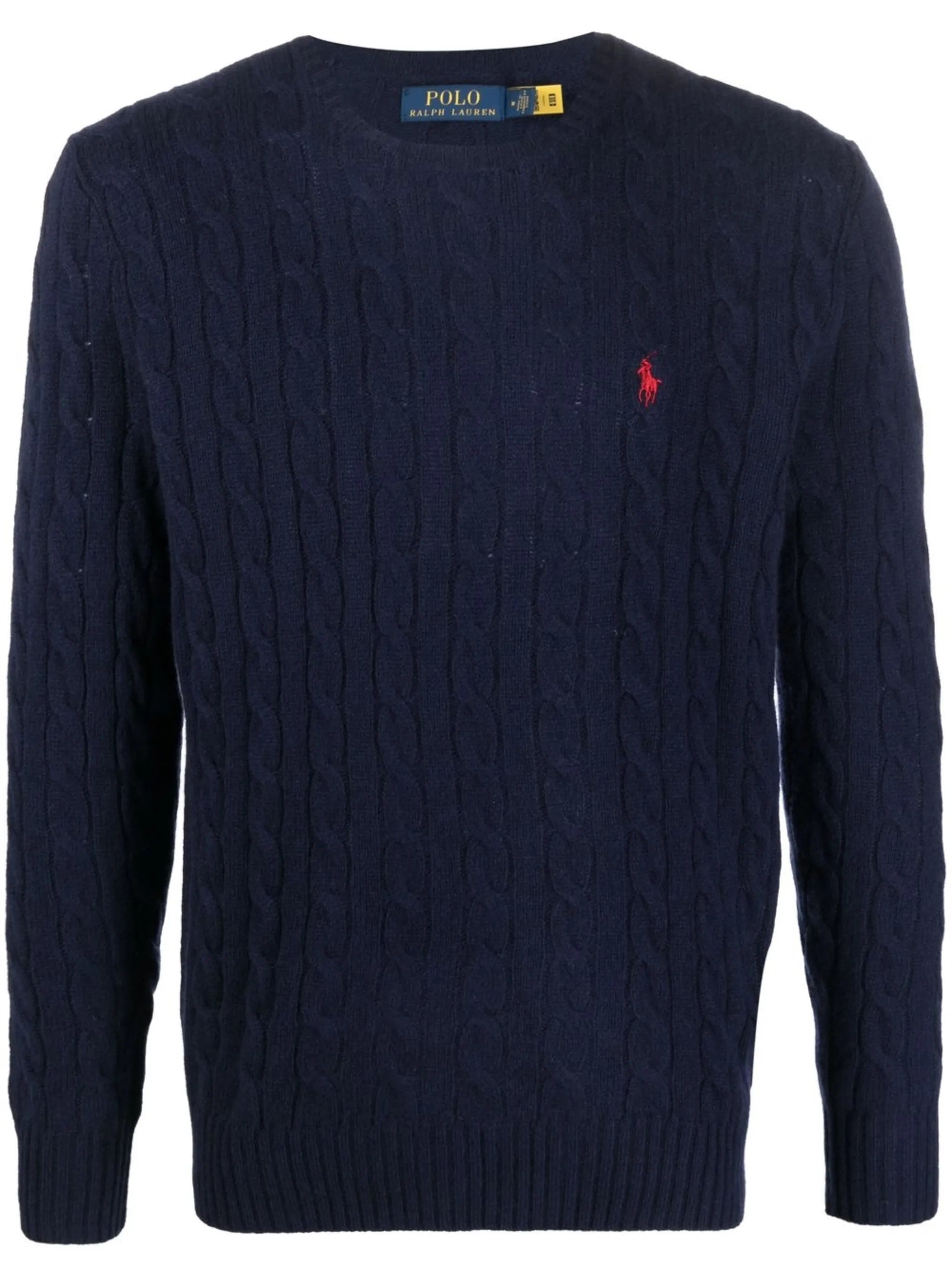 POLO RALPH LAUREN Men's Wool-Cashmere Cable-Knit Jumper - Size L