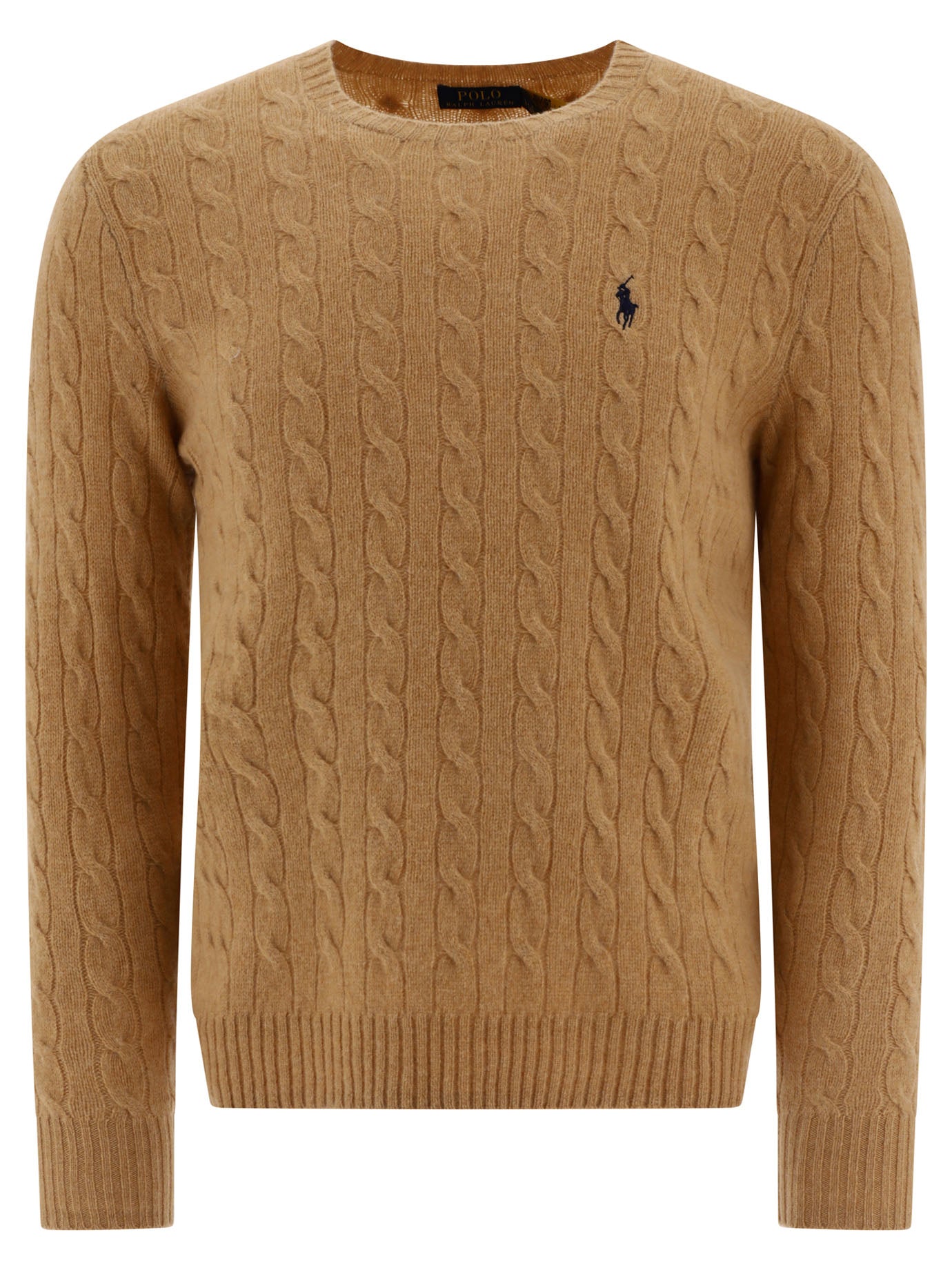 POLO RALPH LAUREN Crewneck Wool and Cashmere Sweater with Logo - Regular Fit