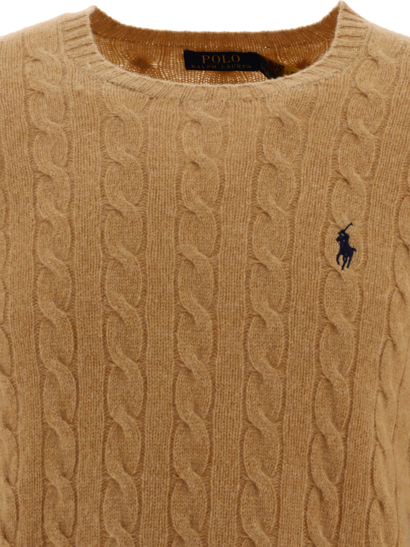 POLO RALPH LAUREN Crewneck Wool and Cashmere Sweater with Logo - Regular Fit