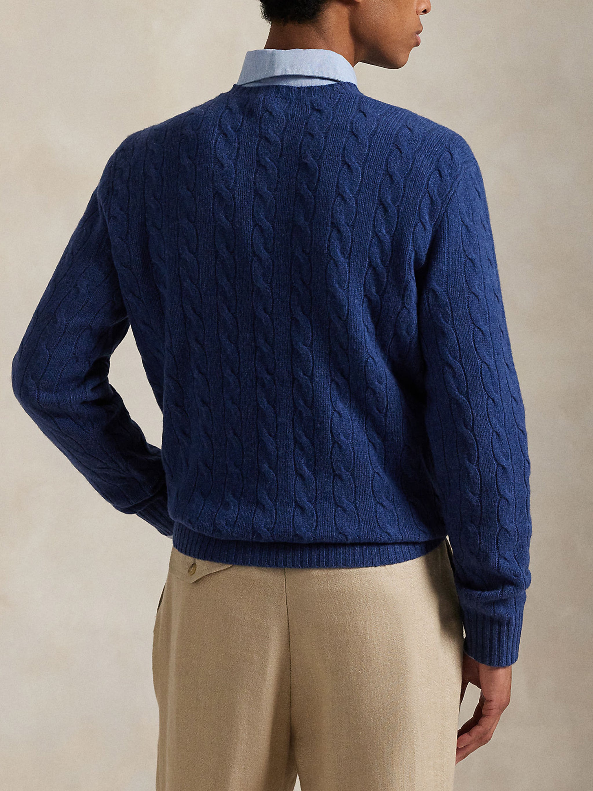POLO RALPH LAUREN Men's Cable-Knit Wool-Cashmere Jumper