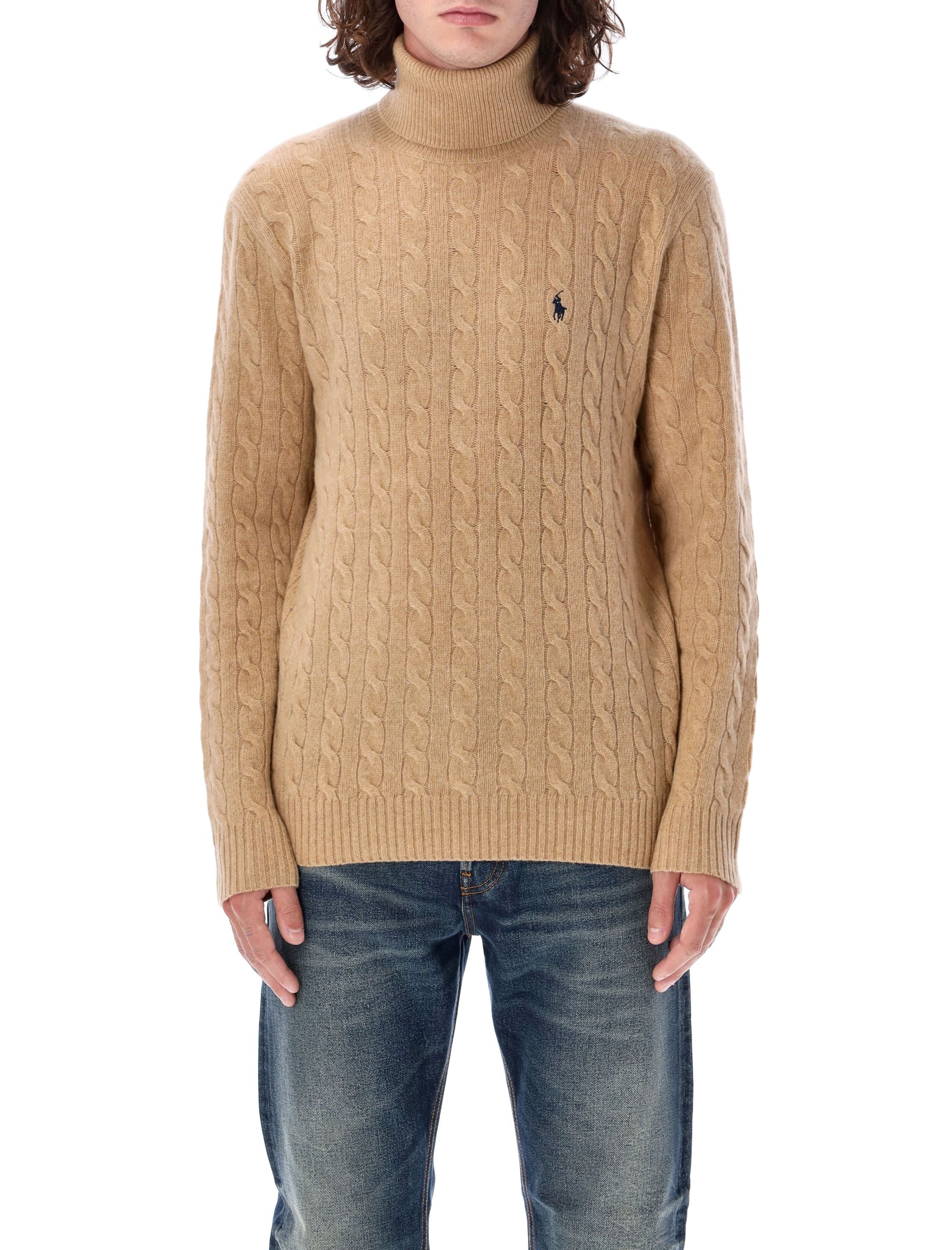 POLO RALPH LAUREN Cable Knit High-Neck Sweater – Size L