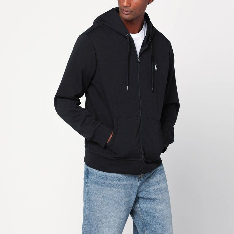 POLO RALPH LAUREN Men's Black Zip Sweatshirt with Hood