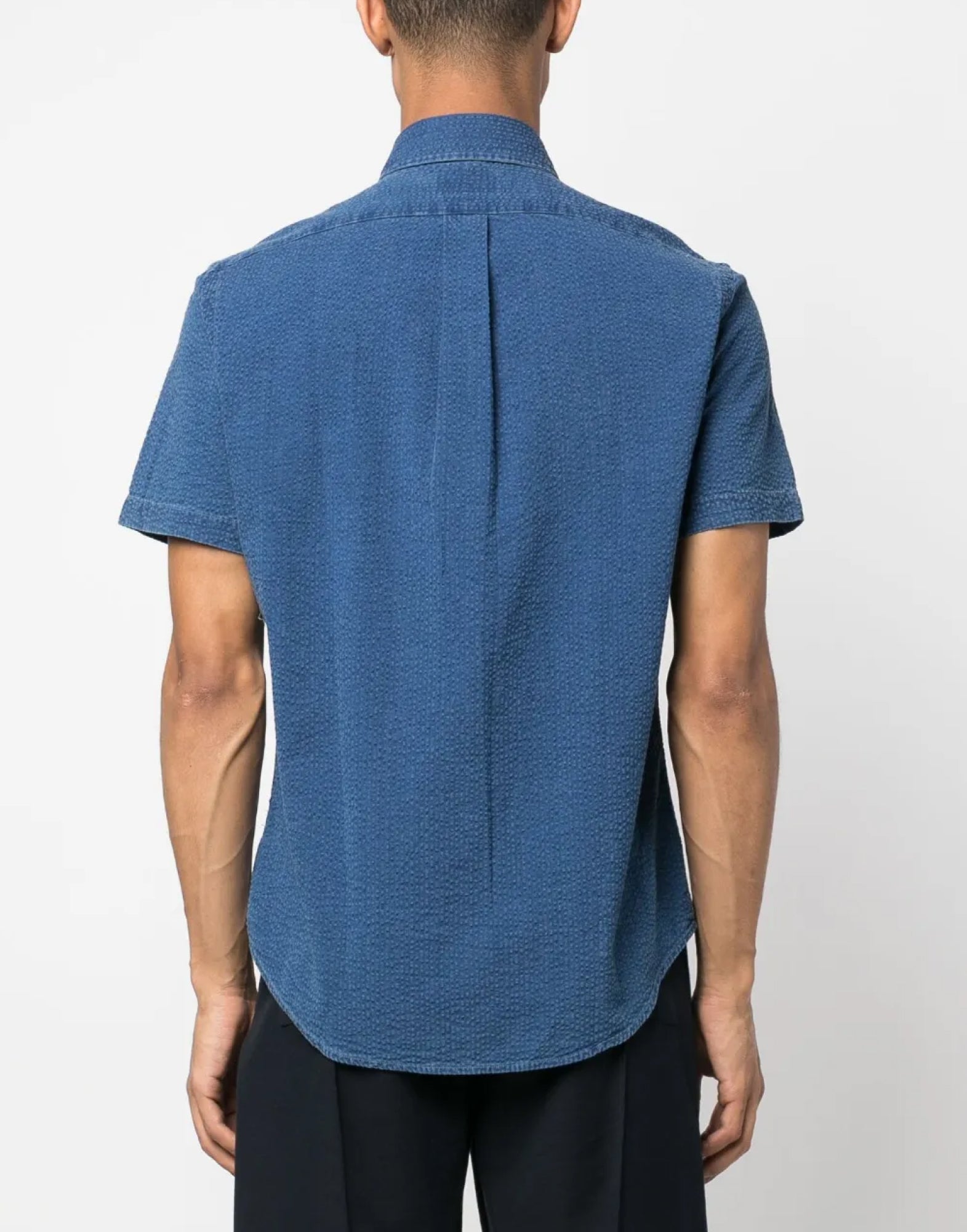 POLO RALPH LAUREN Seersucker Logo Short Sleeve Shirt for Men